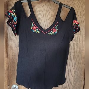A. Byer strappy off shoulder top